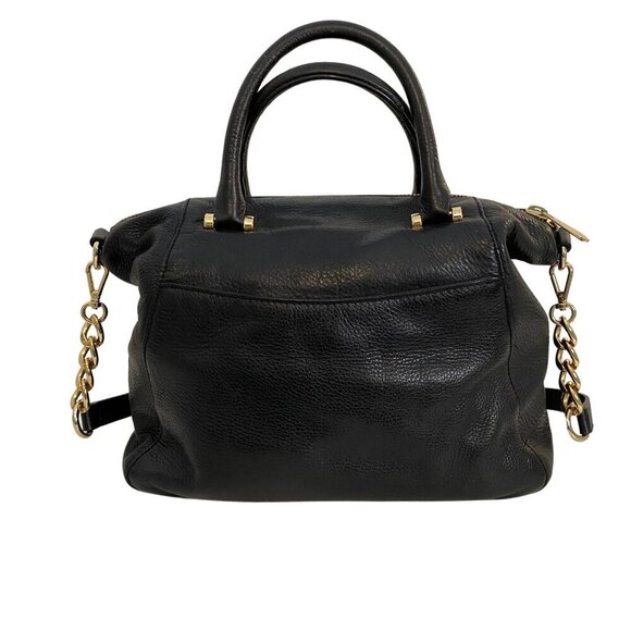 Michael Kors Black Soft Leather Fulton Chain Satchel - Picture 2 of 16